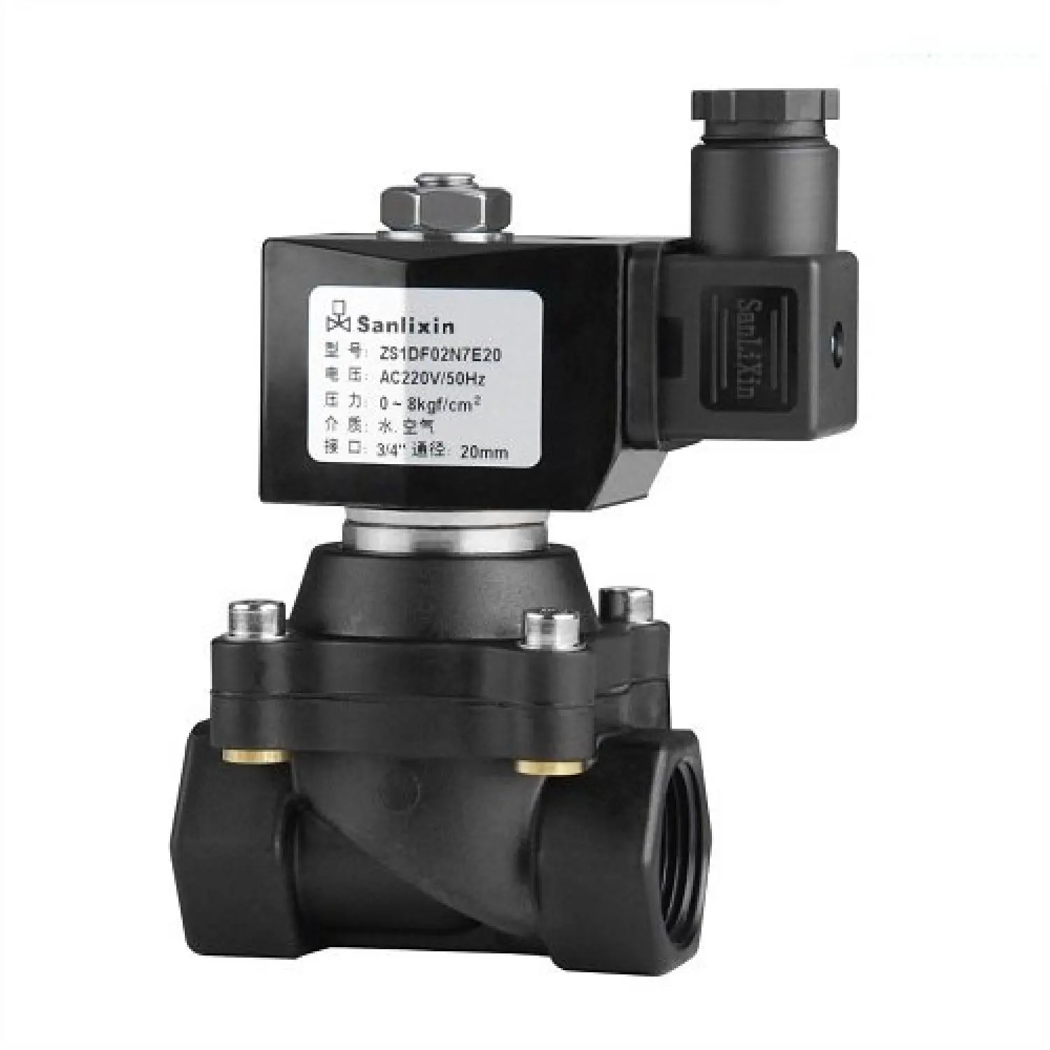 Электромагнитный клапан SANLIXIN 3/4" NC (ZS1DF02N7E20)